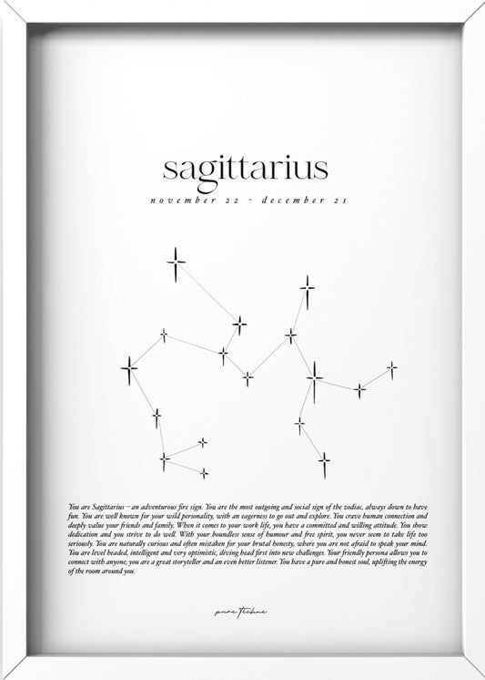 Sagittarius - 'Stars' Zodiac Print