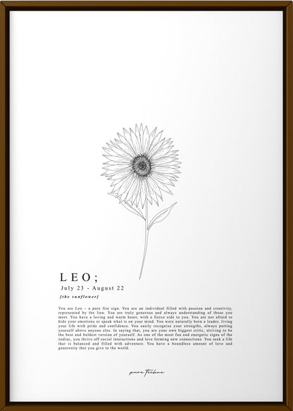 Leo - 'Blooms' Zodiac Print