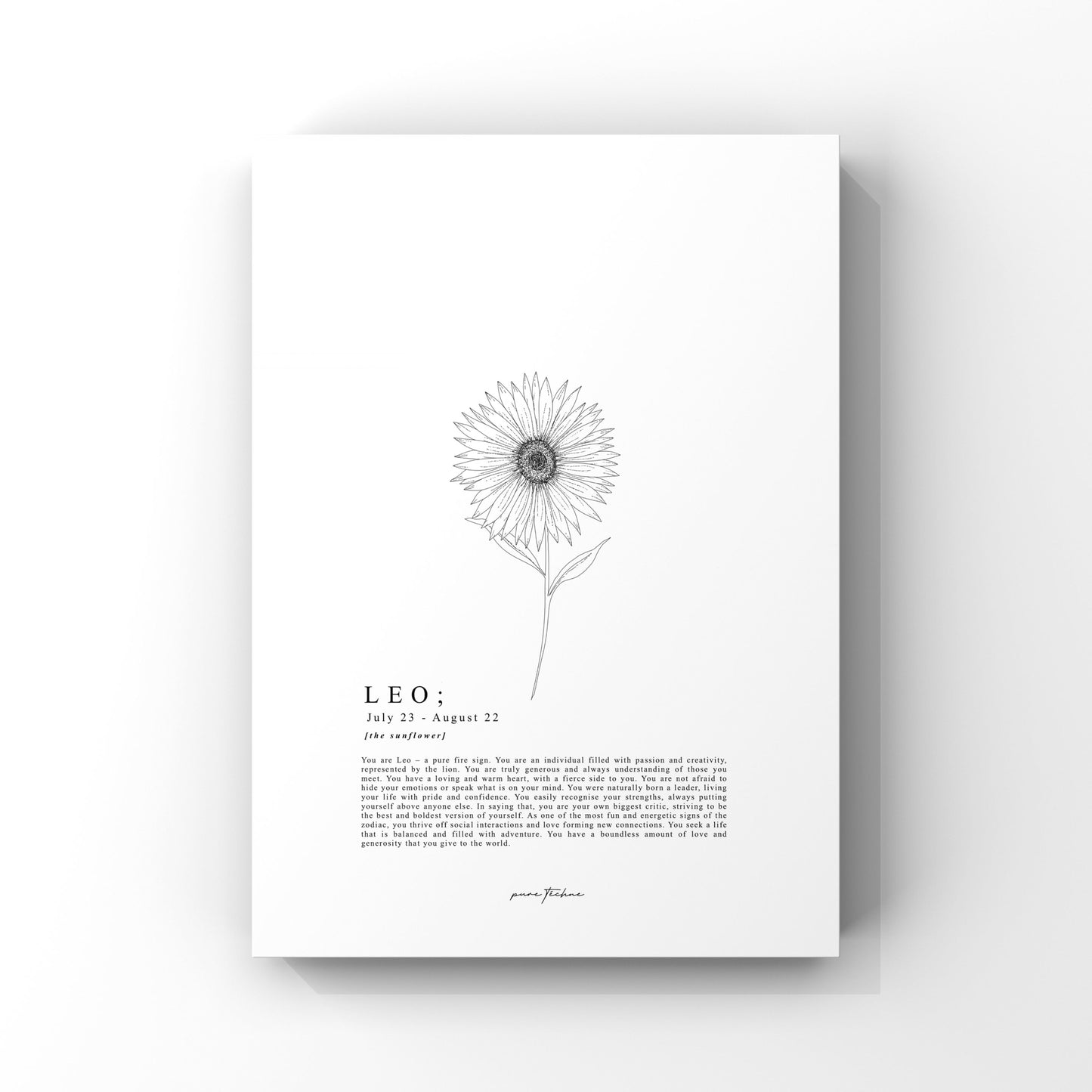 Leo - 'Blooms' Zodiac Print
