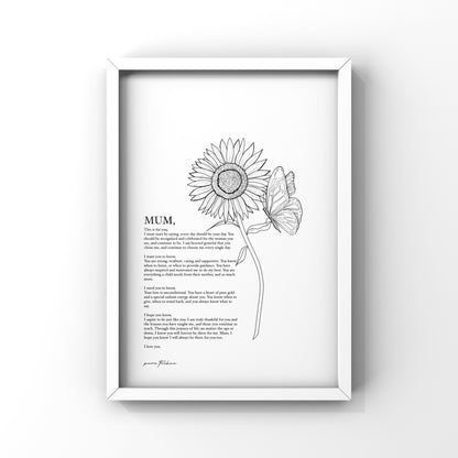‘For Mum' 0.2 - A4 Print