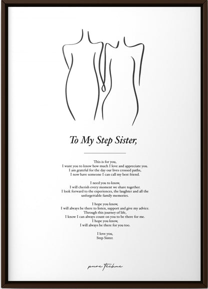 ‘For My Step Sister' - A4 Print
