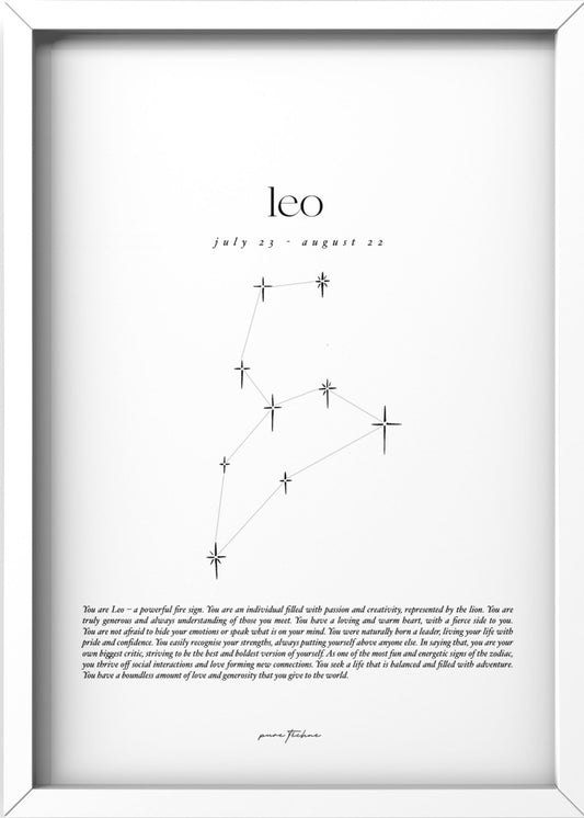 Leo - 'Stars' Zodiac Print