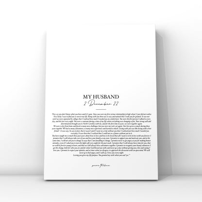 Our Vows - ‘For My Husband’