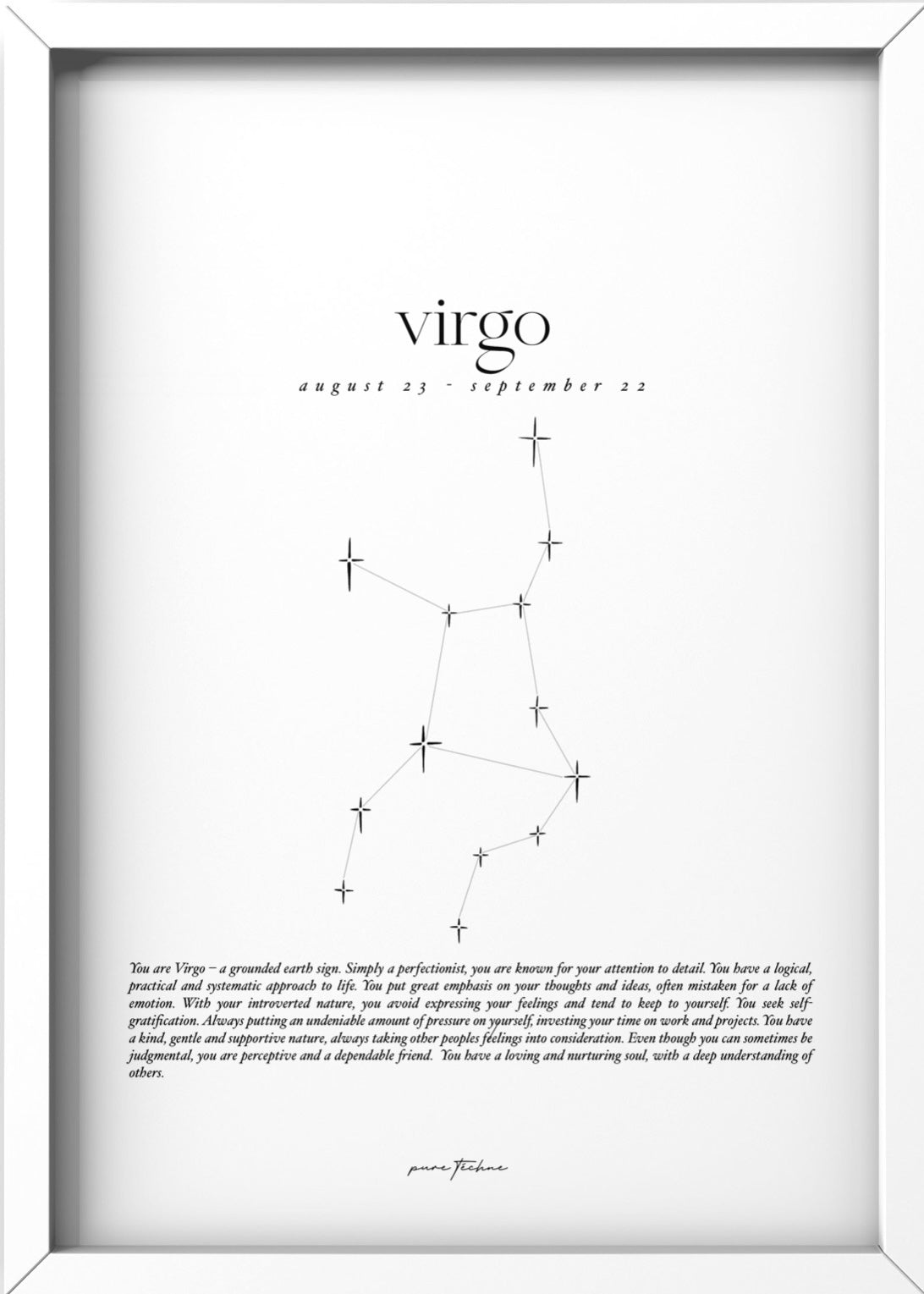 Virgo - 'Stars' Zodiac Print