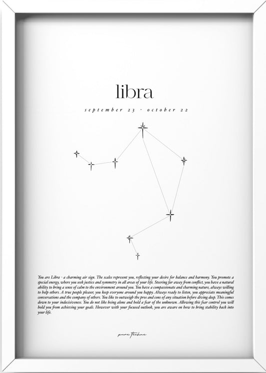 Libra - 'Stars' Zodiac Print