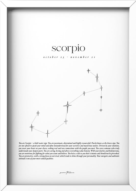Scorpio - 'Stars' Zodiac Print