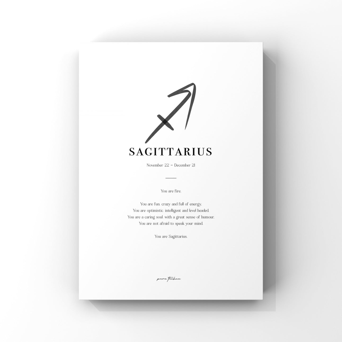 Sagittarius - 'Symbol' Zodiac Print
