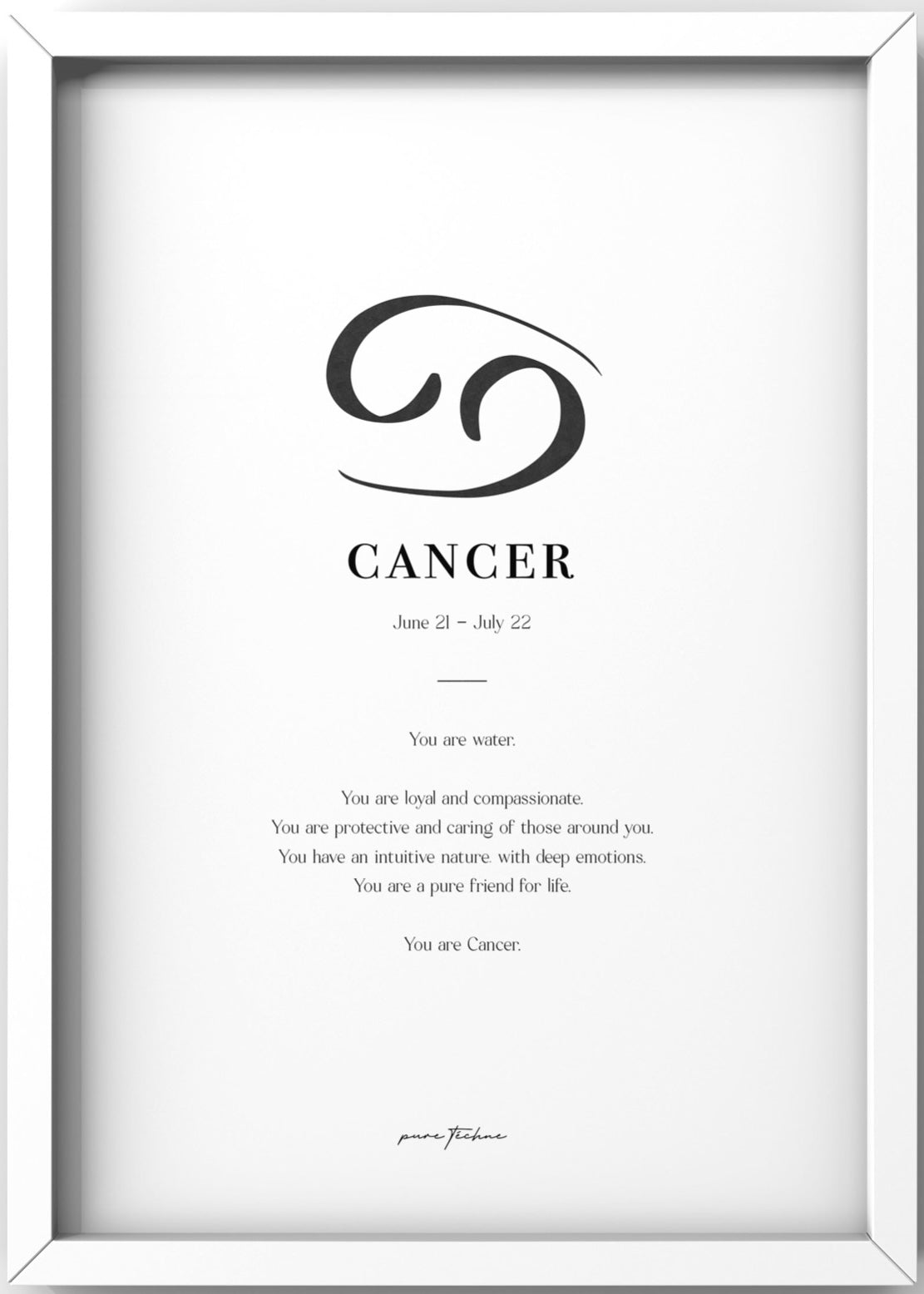 cancer zodiac print with naked body