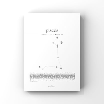 Pisces - 'Stars' Zodiac Print