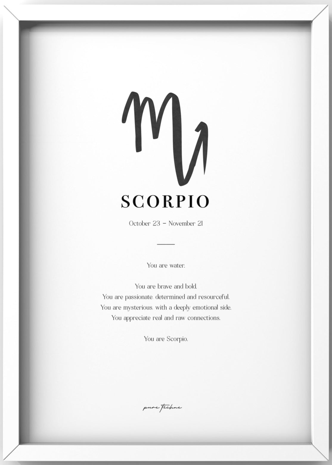 Scorpio - 'Symbol' Zodiac Print